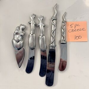 Vintage Carrol Boyes 5 piece Cheese knives/Spreaders